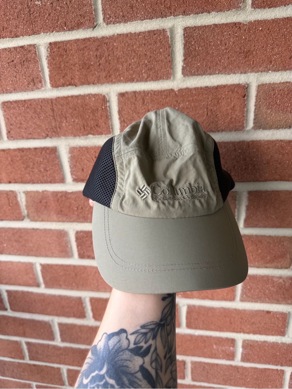 Columbia Olive and Black Mesh Performance Cap